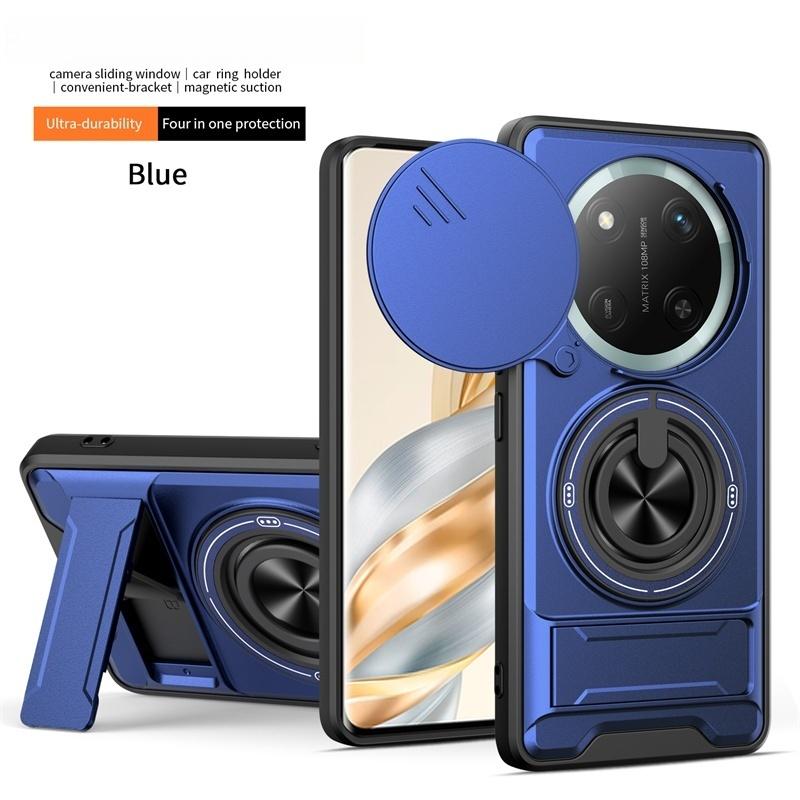 Бронированный чехол Funda для Honor Magic7 Lite 5G с магнитным держателем и подставкой-кольцом, чехлы для телефона Honor Magic 7 Lite с защитой сдвижной камеры