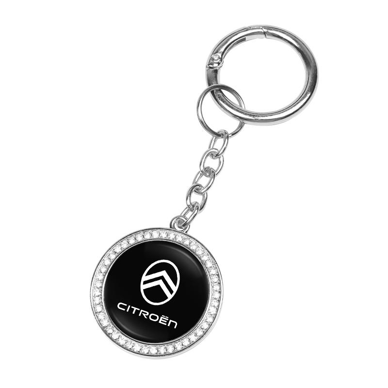 ASY1 Diamond Car Key Ring Key Chain Auto Accessories For Citroen C1 DS3 C2 C3 Vts C4 Saxo C4L C5 C6 C8 Xsara C3-XR Picasso Berlingo