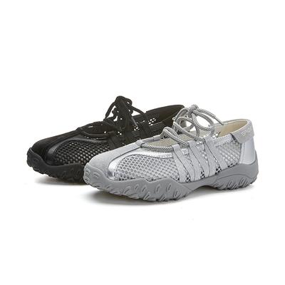 Модные женские сетчатые туфли Мэри Джейн 2025 Лето Новые женские Нескользящие и Удобные Кроссовки Большого Размера для Женщин