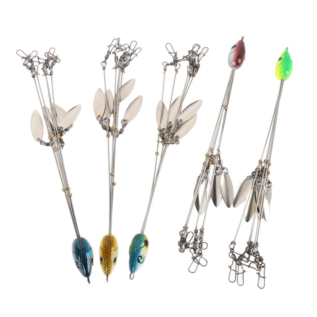 5 шт. рыболовные снасти приманки нержавеющая сталь нержавеющая высокая гибкость зонтик рыболовный комплект снасти для Bas