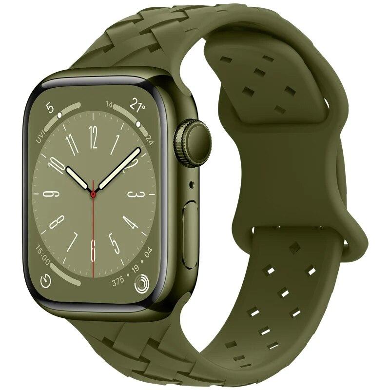 Силиконовый ремешок для Apple Watch Band 44 мм, 45 мм, 49 мм, 42 мм, 41 мм, 40 мм, 38 мм, ремешок для часов Apple Watch, браслет iwatch Series 3, 4, 5, 6, 7, 8, 9 SE Ultra2