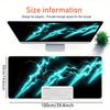 Large Multi-Size Non-Slip Rubber Base Lightning, Electric, Thunder Mouse Pad, Stitched Edges Keyboard Desk Mat for School, Office, Home, Gif