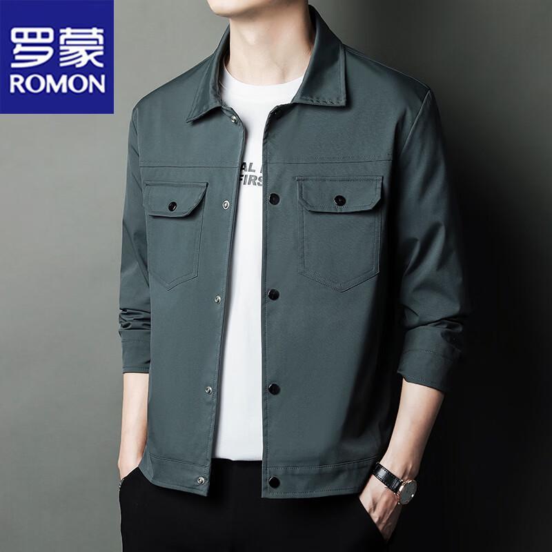 ROMON Men's Slim Fit Business Casual Lapel Jacket