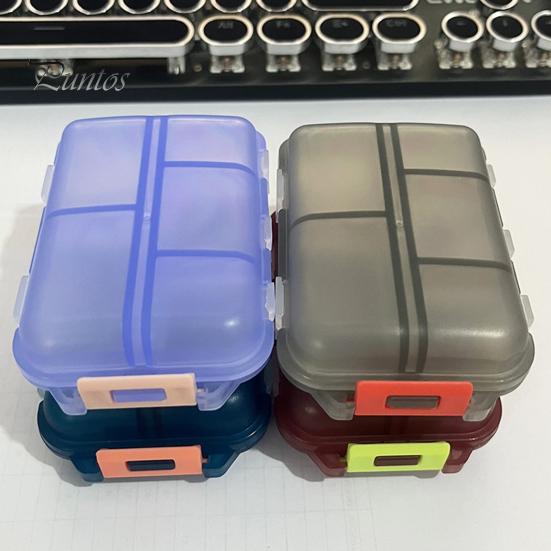 Портативный органайзер для таблеток с 10 отделениями, пыленепроницаемый, компактный, прозрачный контейнер для хранения, легкий держатель для таблеток