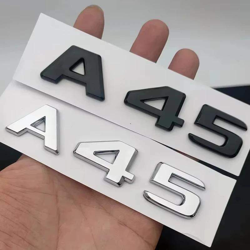 ABS For Mercedes-Benz A35 A45 AMG W177 W176 A35 A45 A45S TURBO 4MATIC Car Trunk Letters Emblem Badge Stickers Accessories PI1