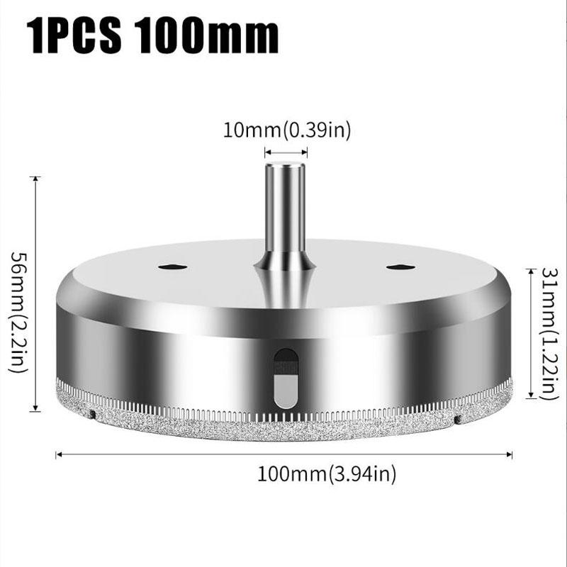 Алмазный перфоратор Интегрированное стальное сверло для стекла Плитка Стена Мрамор Перфоратор Гальваническое сверло Открывалка для стеклянных отверстий
