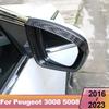 Козырьки от дождя на зеркало заднего вида автомобиля, водонепроницаемые лезвия, накладки-бровь от дождя на заднее зеркало для Peugeot 3008 5008 GT 2016-2018