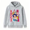 Kids 100% Cotton Crew Neck Short Sleeve T-Shirt, Cool Anime Blue Spiky Hair Gamer Boy Print Casual Soft Tee for Boys Girls Daily Wear