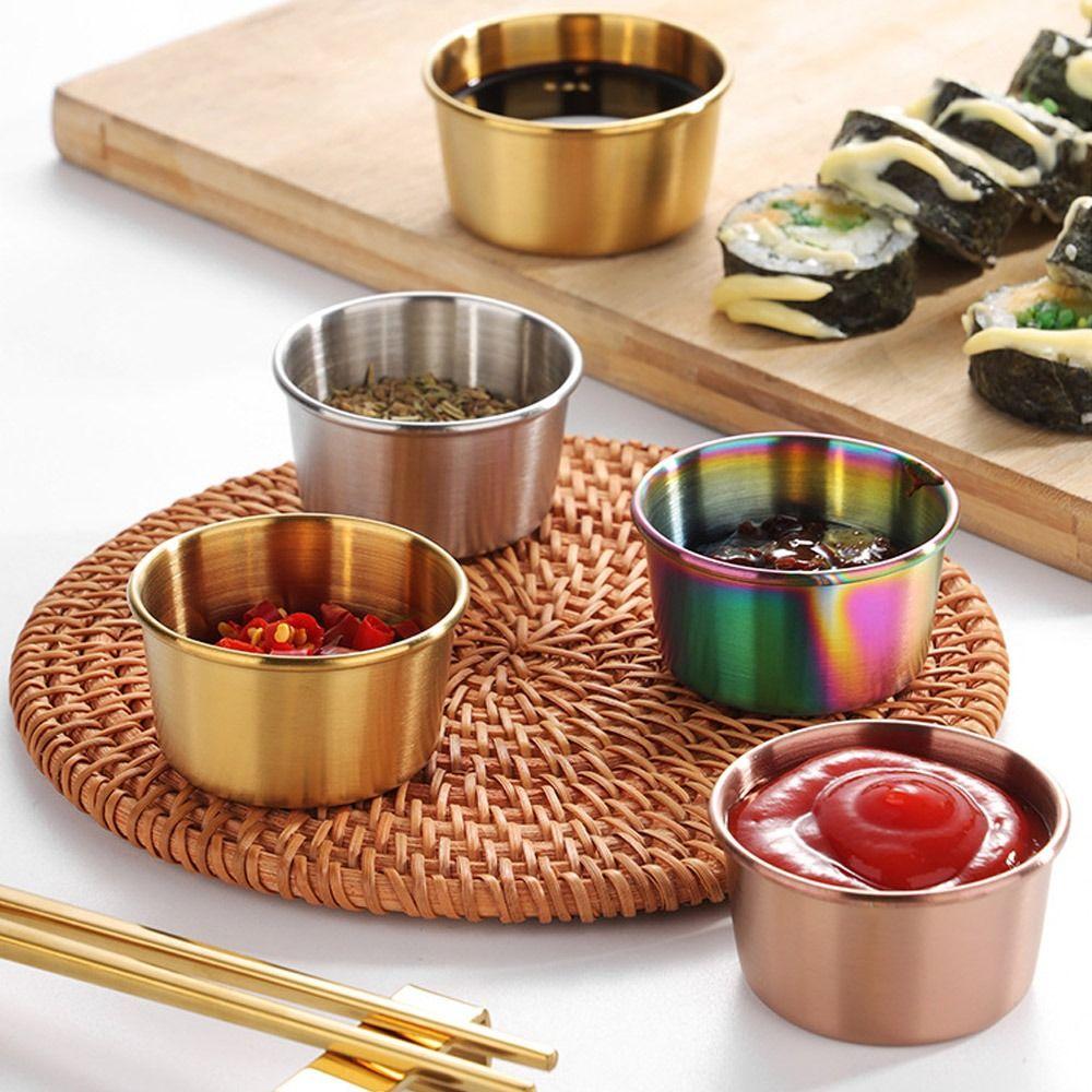 Stainless Steel Dipping Bowl Condiment/Sauce Sauce Cup Creative Seasoning Plate