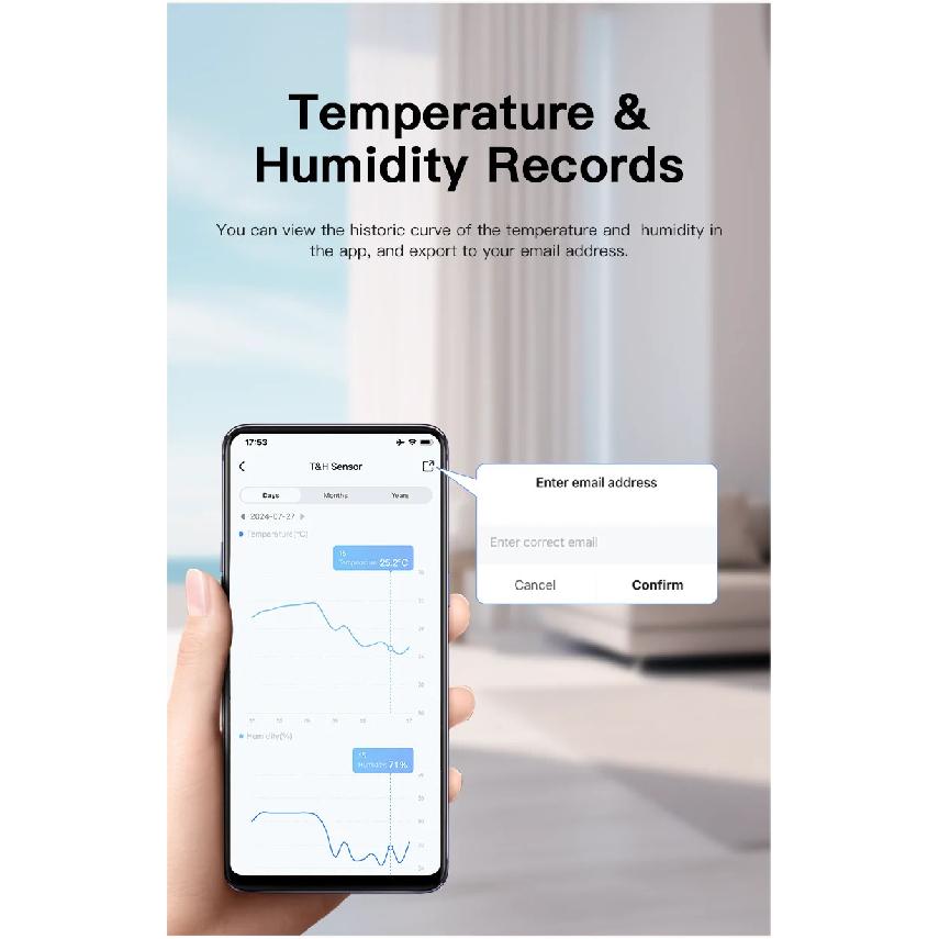 Zigbee 3.0 Smart Tuya Temperature Humidity Sensor APP Remote Control Thermometer For Smart Home Work With Alexa ZHA Zigbee2Mqtt
