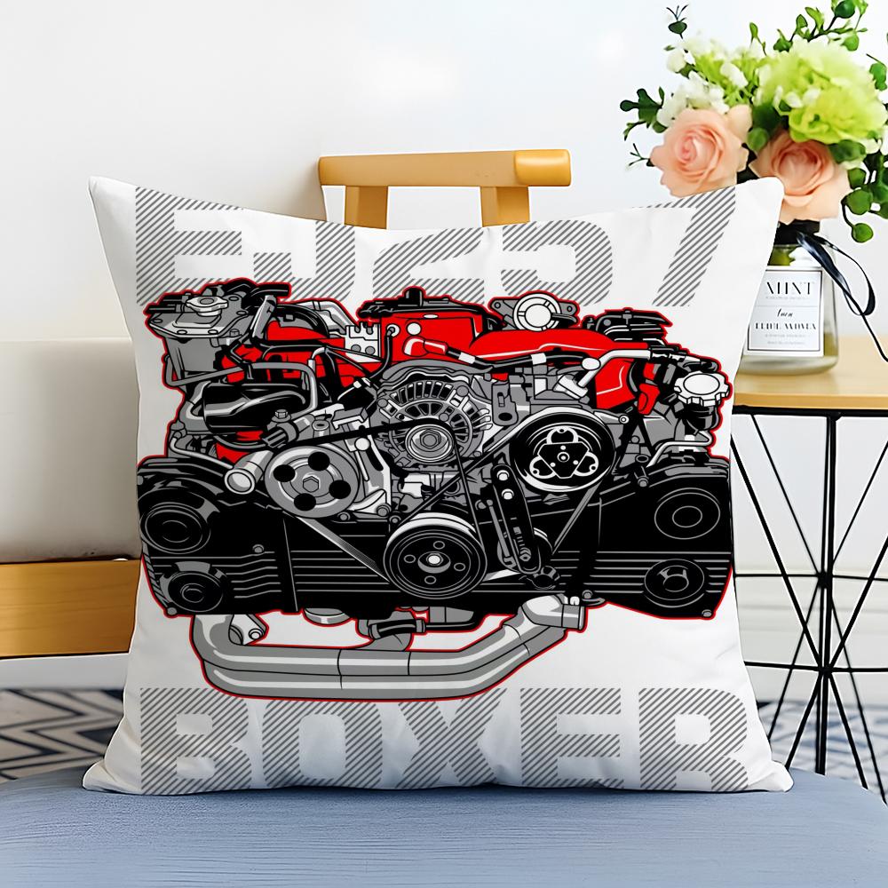 sports car illustration Cushion Cover Washable Linen comfort Soft for Sofa Bed Cozy Home Room Decor