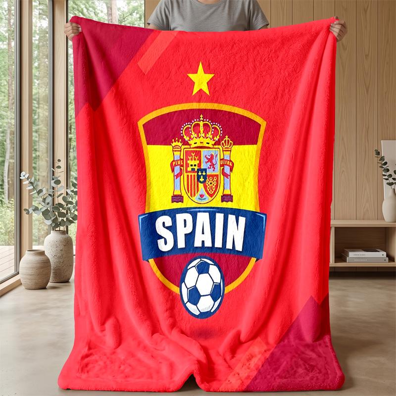 Spain national football team Theme blanket Soft Flannel Fleece Blanket Warm Lightweight Throw Blanket for Home Sofa Bed