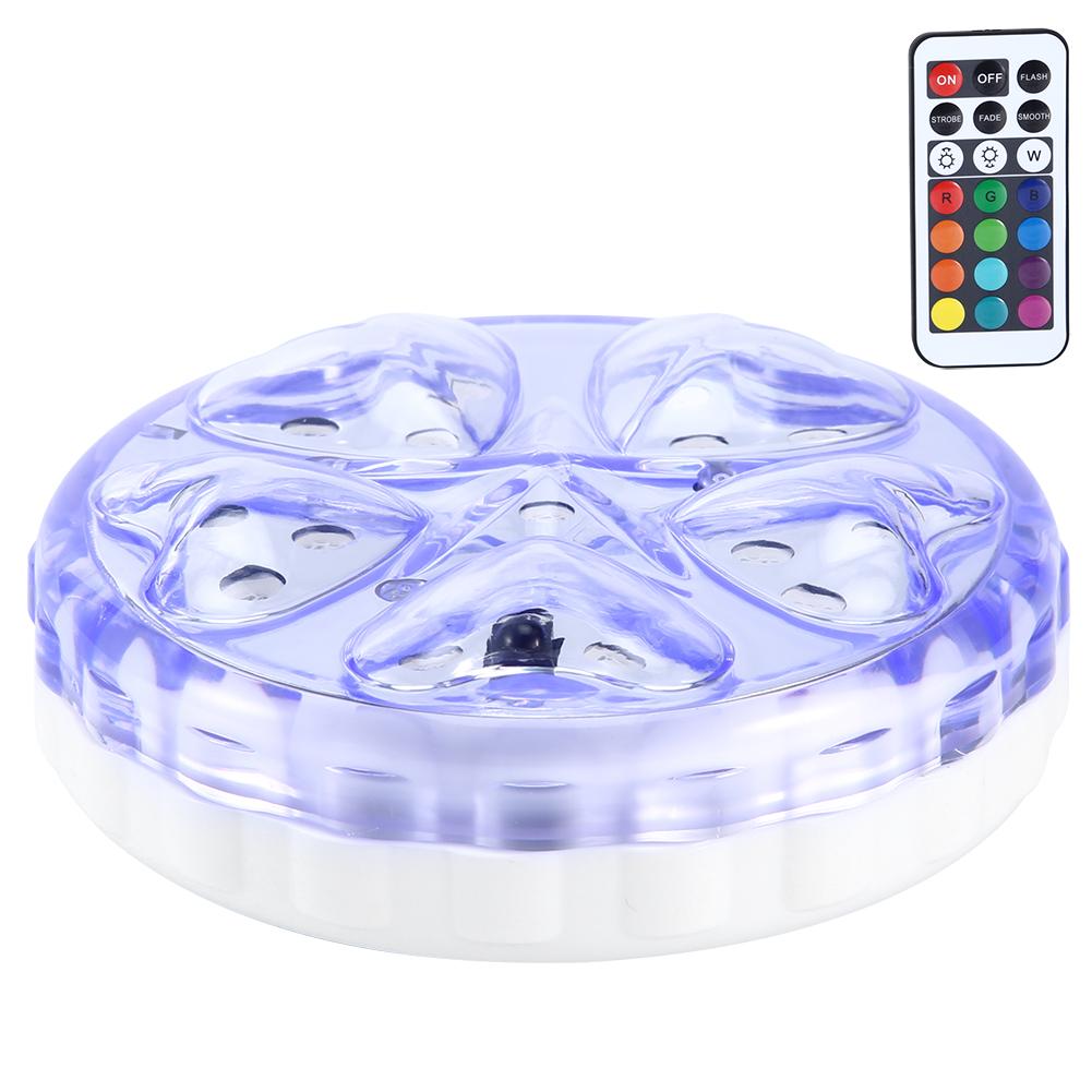 16 RGB светодиодный водонепроницаемый светильник для бассейна, пруда, подводный светильник, декорация ландшафта с пультом дистанционного управления