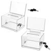Nicheez Acrylic Box with Donation Piggy Ballot Collection Event of Lock, Lockable, Box, Bank, Box, Box, Card, Survey, Box, Donation, Opinion, (Set 2)