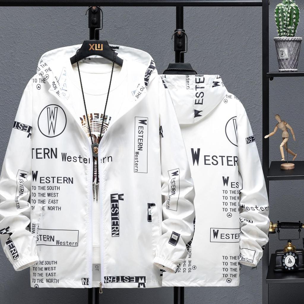 Men's Printing Cartoon Sunscreen Clothing Quick-drying Plus Size Thin Section Sports Jacket