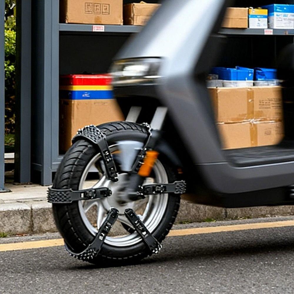 1/4/8 шт. Универсальные мотоциклетные цепи противоскольжения, многоразовые цепи для шин для колес, электросамоката, мопеда