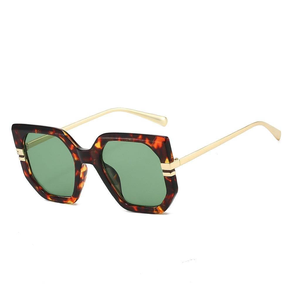 New fashion irregular large frame sunglasses ins personalized retro casual versatile street photo sunscreen travel sunglasses