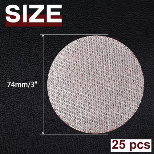 SPEEDWOX 25-Pack 76mm Mesh Sanding Discs, Round, Mesh Sandpaper, Mesh Sanding Discs, Net Discs, Sandpaper Sanding Paper for Sanders, Anti-Clogging Des