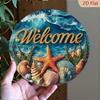 Металлическое Настенное Искусство Океан Морская Звезда Морские Звезды Ракушки Пляжный Декор