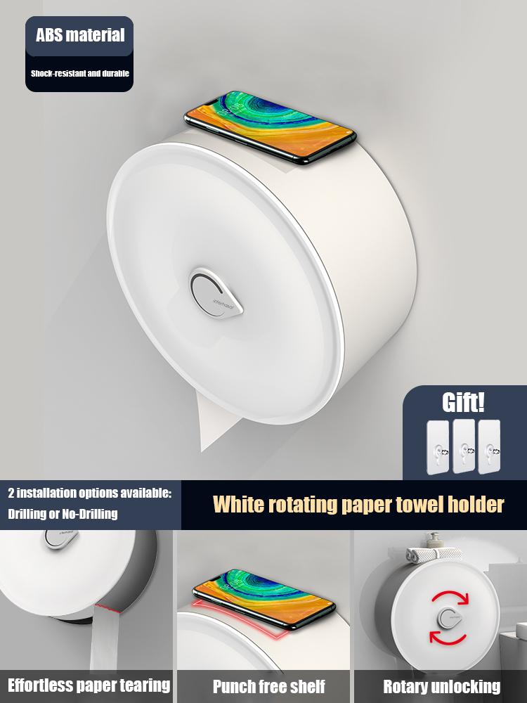 Диспенсер для рулонных бумажных полотенец, бесплатный настенный диспенсер для салфеток для туалета и ванной комнаты