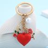 1 шт. Модный элегантный брелок «Любовь» с розой и жемчугом. Искренний романтический подарок для мужчин и женщин.