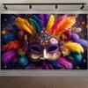 Carnival Mask Ball Theme Party Photography Background, Adult Birthday Party, Family Party Decoration Photography Backdrop Cloth