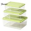 Stackable Fridge Organizer Refrigerator Storage Box, with Lid, Clear Food Container, Microwave Safe Container Odor Resistant Freshness Keeper,