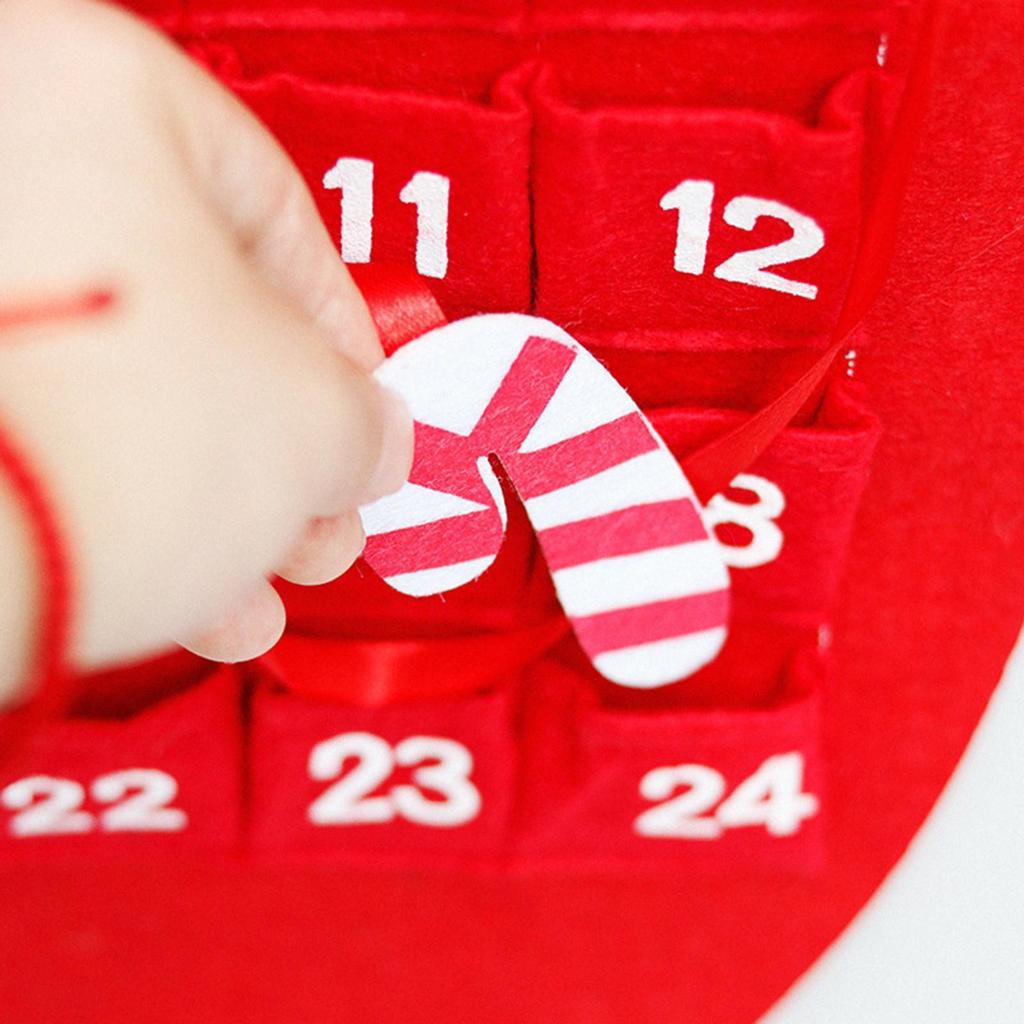 Рождественский Адвент-календарь Подвесное нетканое рождественское украшение Рождественский подарок для камина Праздничное украшение для дома Рождественский подарок