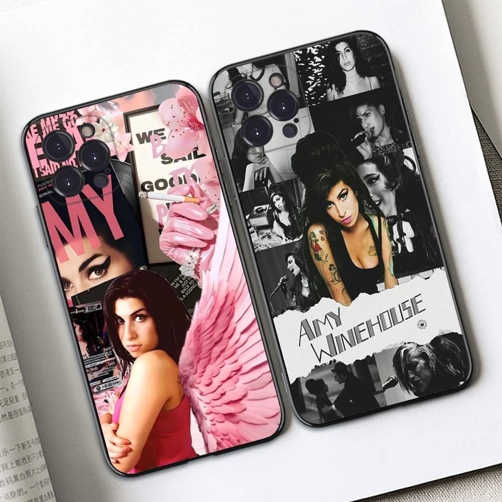 Чехол для телефона Amy Winehouse 'Красивая женщина' Для iPhone 16 15 17 13 14 12 11 Pro Max Plus Черный корпус