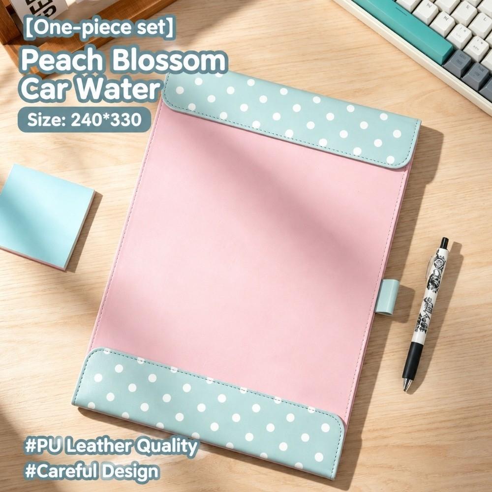Polka Dot Pattern Clipboard Color-blocking Writing Pad Exam Paper Organizer Exam Paper Storage