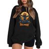 Women's Casual Round Neck Long Sleeved Pullover, Halloween Printed Top, Long Sleeved Hoodie