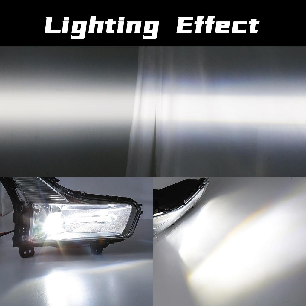 Led Fog Lamps For Ford Mondeo Fusion 2019 2020 Daytime Running Light DRL Car Front Driving Daylight Covers Frame Wire Switch 12V