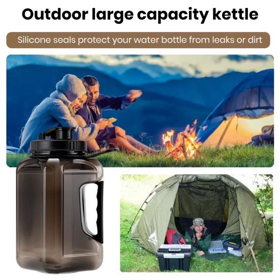 Sports Water Bottle with Handle Food Grade BPA Free Leak-Resistant Wide Opening Design Water Jug Fitness Sports Bottle