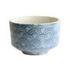 Dolce duo Matcha Bowl, Seigaiha Pattern, Mino Ware, Made in Japan, 11cm, Approx. 420ml, Boxed, Perfect for the Tea Ceremony, MW-1856