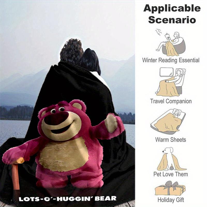 1pc, Toy Story 3 Lots-O-Huggin' Bear Blanket Home Decor, Couch Blanket, Outdoor Blanket, Gift Idea, Flannel Throw, Suitable for Bedroom