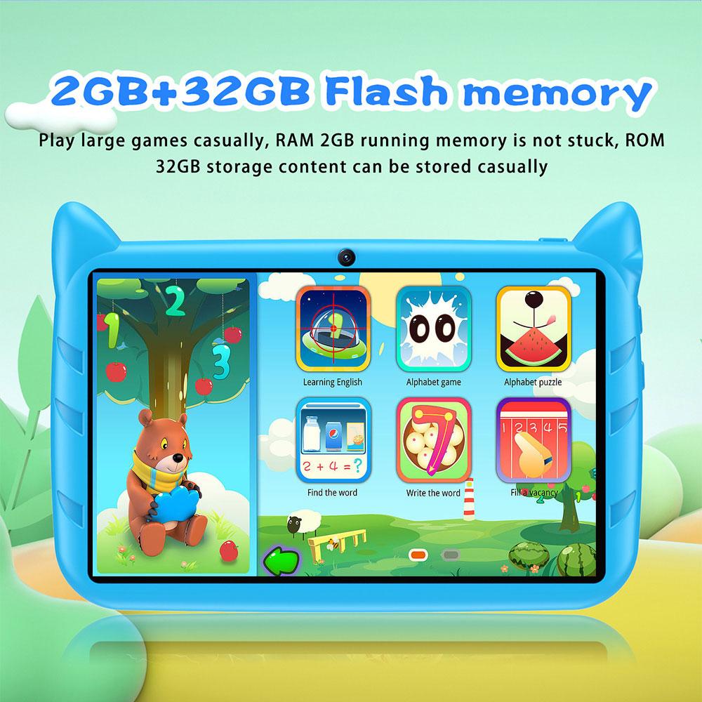 Новинка 2023 года, 7-дюймовый планшет, 5G, WIFI, 2 ГБ ОЗУ, 32 ГБ ПЗУ, обучение детей, образование, двойная камера, планшеты Google Android