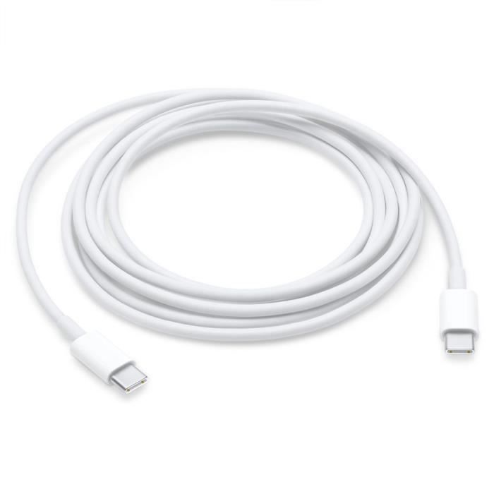 Câble USB-C vers USB-C Compatible avec iPhone 17 Pro, iPhone 17 Pro Max, iPhone 16, iPhone 16e - Blanc 1M