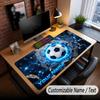 Soccer Theme Custom Mouse Pad Personalized With Name Text Customized Desk Mat For Office Home Decor