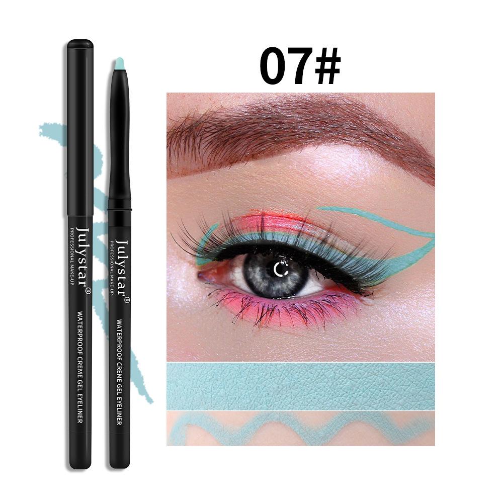 Julystar Color Eyeliner Gel Pen Ultra-fine Eyeliner Waterproof, Oil-proof, Non-smudge-proof, Long-lasting Eyeliner