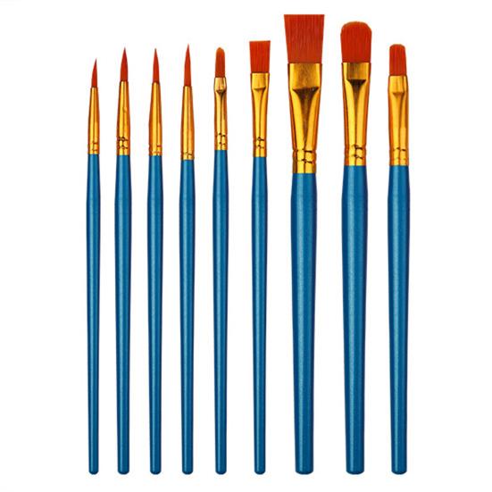 10 шт. кисти для рисования с длинной ручкой, мягкая щетина, сильная впитываемость, акварель, круглые заостренные многофункциональные кисти для рисования, набор кистей для художников