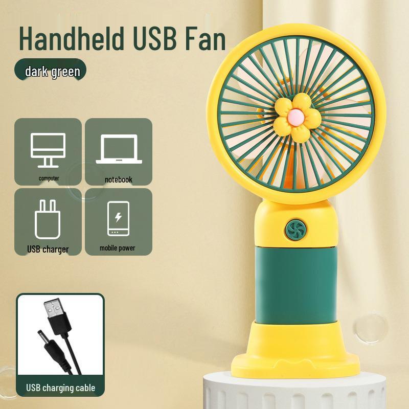 Перезаряжаемый USB мини-вентилятор: Портативный ручной и настольный стенд, идеальный подарок для студента