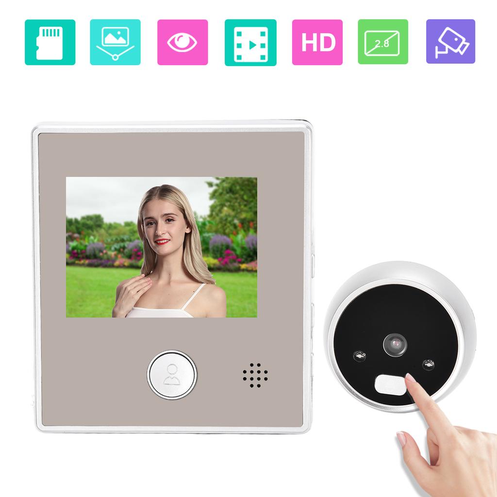 Intelligent Video Doorbell Digital Door Viewer 2.8in TFT LCD Display Infrared Night Vision 135 Degrees