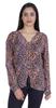 Moomaya Printed Women  S Button Down Shirt Long Sleeve Tshirt V-Neck Tunic
