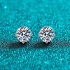 Sparkling 0.6-4CT Moissanite Stud Earrings For Women Party Fine Jewelry S925 Sterling Silver Diamond Earring with GRA