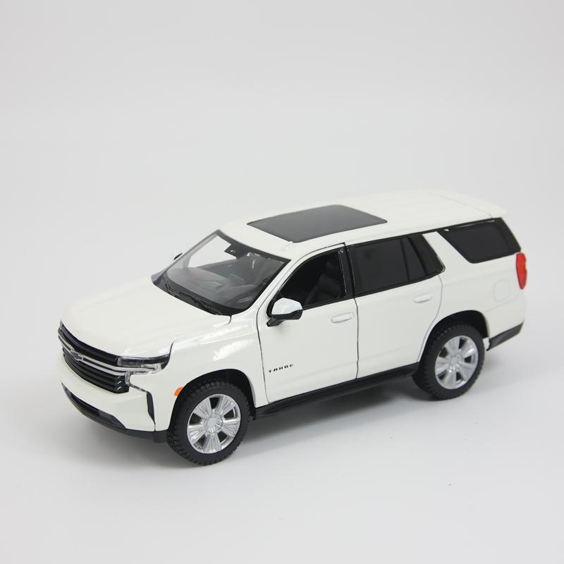 Майсто 1:26 Модель внедорожника Chevrolet Tahoe 2021 года, имитация, сплав, украшение для города, коллекция, двери открываются