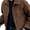 Maillard Wears American Retro Brown Coffee Suede Jacket Мужская винтажная короткая летная куртка весна-осень