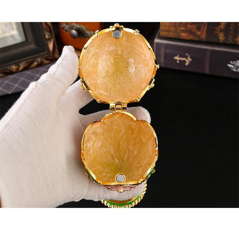 Роскошная эмалированная шкатулка для украшений в стиле Фаберже, сплав, хранение безделушек, декор