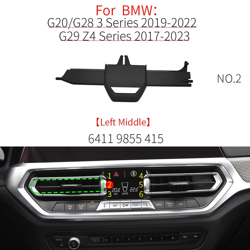 Для BMW G20 G29 G01 Автомобильная передняя решетка вентиляционного отверстия Зажим Декоративные детали Ремонтные комплекты выхода кондиционера Для BMW 3 серии 320 323 X3 Z4 64119855415