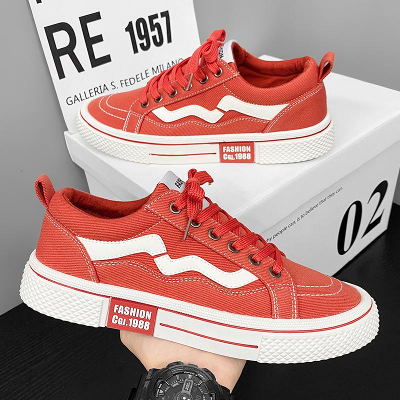 2025 Summer New Canvas Shoes Men's Casual Korean Version Breathable Low-top Board Shoes Sports Student Versatile Youth Tide