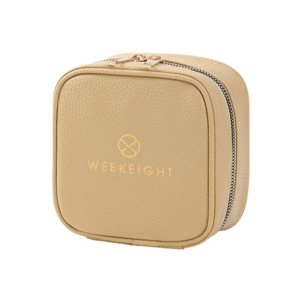 Portable Jewelry Box Zipper Closure Jewelry Organizer Case Necklace Ring Earrings